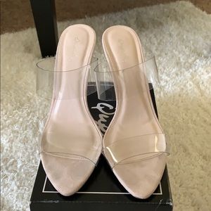 Clear 2 Strapped Cupid Heel Sandals